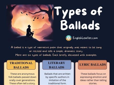 what is a ballad|main characteristics of a ballad.